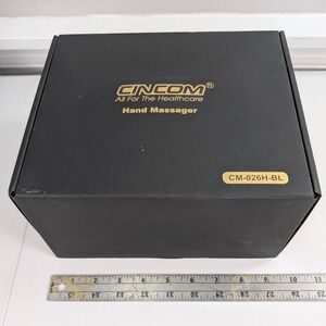 CINCOM Hand Massager Heat Cordless Rechargeable Black CM-026H-BL - EUC OPEN BOX